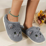 Pantufas quentes de pelúcia para gatos