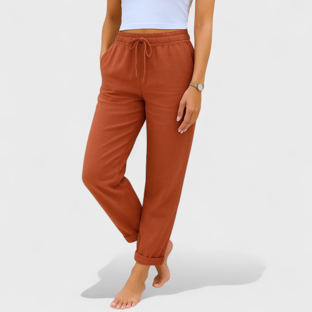 Klara - Linen Stretch Trousers