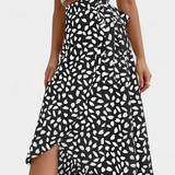 Camila Boho Wrap Skirt with Asymmetric Pattern