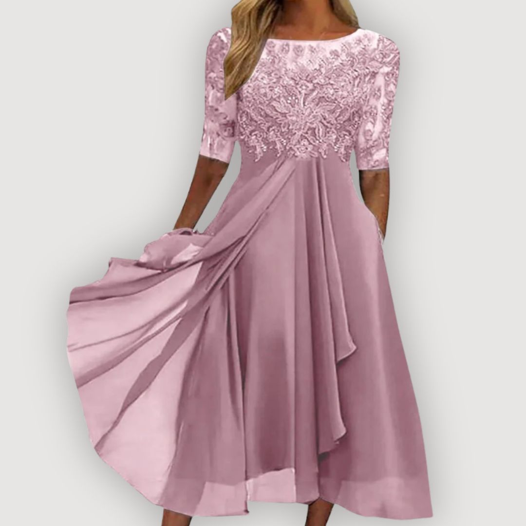 Paula™ | Elegantní Šaty z Hladké Látky