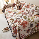Manta de sofá com estampa floral botânica