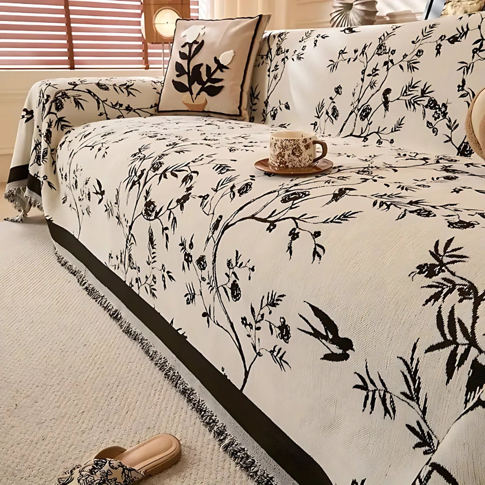Elegante capa chenille para sofá