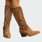 Sofie - Fashion Embroidered Western Ankle Boots
