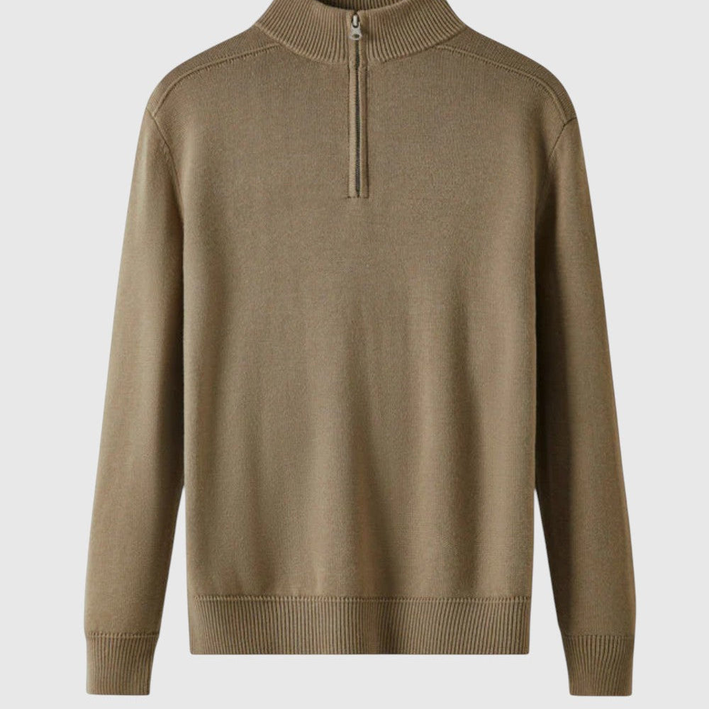 Perla – Svetr s zipem z merino vlny Capri