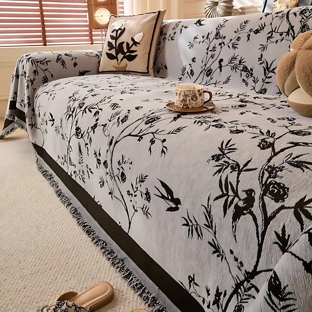Elegante capa chenille para sofá