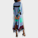 Elenora – geometrický kaftan volného střihu
