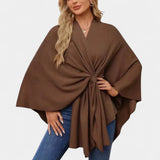 Daniela – elegantní pončo s jemným splývavým střihem a mašlí