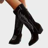 Sofie - Fashion Embroidered Western Ankle Boots