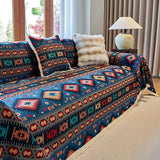 Boho přehoz na pohovku s tkanou texturou