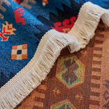 Boho přehoz na pohovku s tkanou texturou