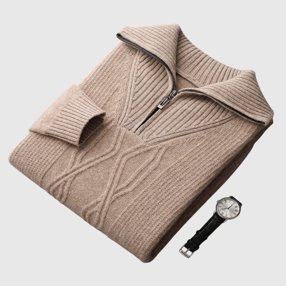 Perla - Svetr se zipem Taranto Merino Wool