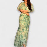 Lana - Vestido floral com decote em V