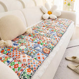 Quilt acolchoado com padrão de mosaico