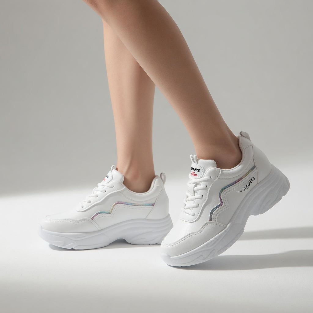 Blanchette™ — Dámské tenisky bílé, chunky, městský styl