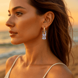 Purple Gemstone Earrings