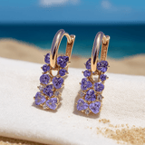 Purple Gemstone Earrings