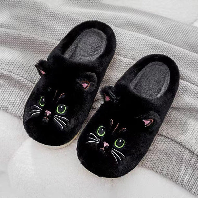 Pantufas quentes de pelúcia para gatos