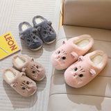 Pantufas quentes de pelúcia para gatos