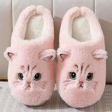 Pantufas quentes de pelúcia para gatos