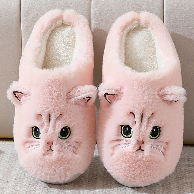 Pantufas quentes de pelúcia para gatos