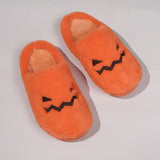 Dětské plyšové papuče s motivem dýně na Halloween