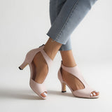 Damienne™ – Semišové sandály na podpatku, večerní elegance
