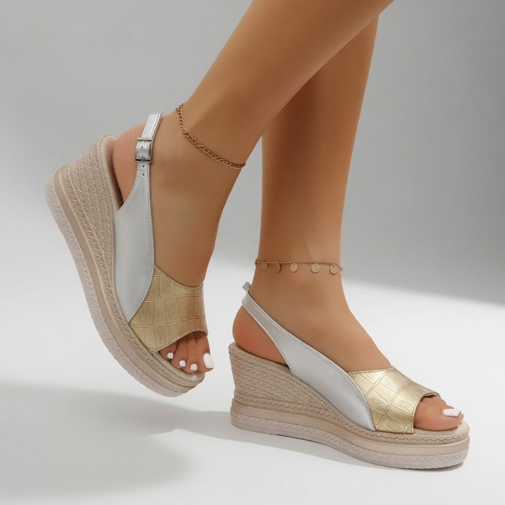 Cyrielle™ — Sandály na platformě, espadrilkový styl, elegantní letní vzhled