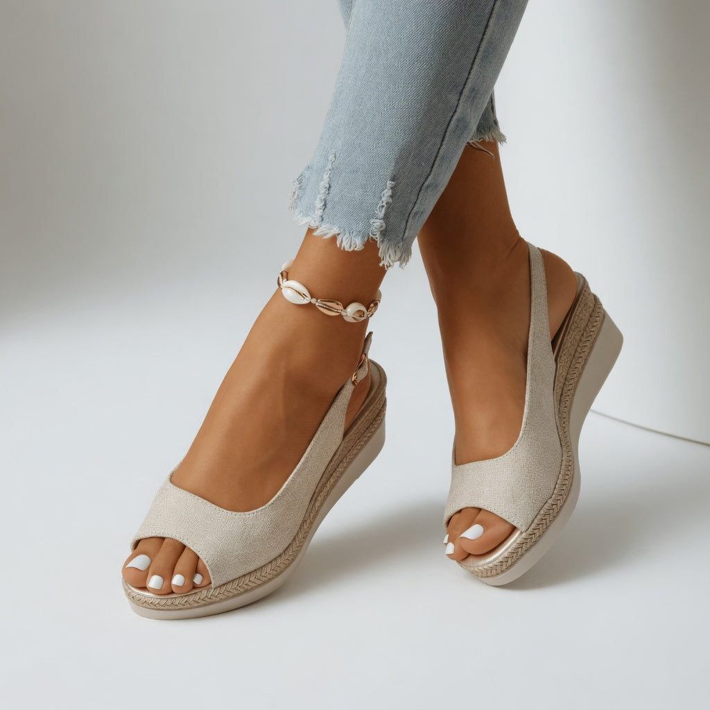 Cyrielle™ — Sandály na platformě, espadrilkový styl, elegantní letní vzhled