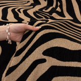 Zebra-print throw for a sofa