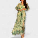 Lana - Vestido floral com decote em V