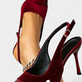 Candice Stiletto sametové patchworkové lodičky