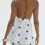 Eshra Sada halter top a puntíkované šortky