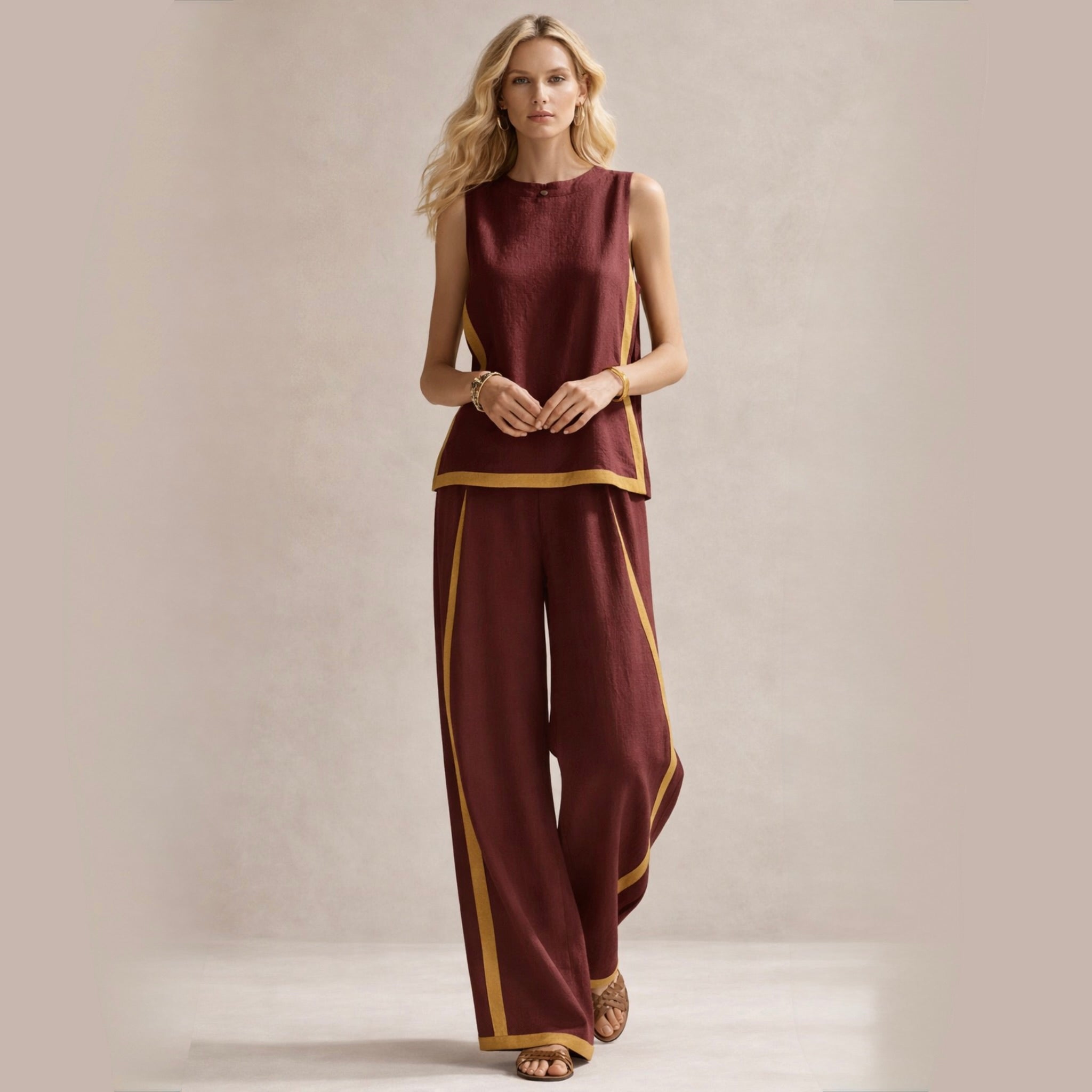 Sophie™ | Elegantní sada se širokými kalhotami